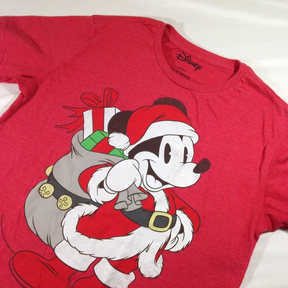 Disney Mickey Mouse Crewneck Santa Christmas Shirt